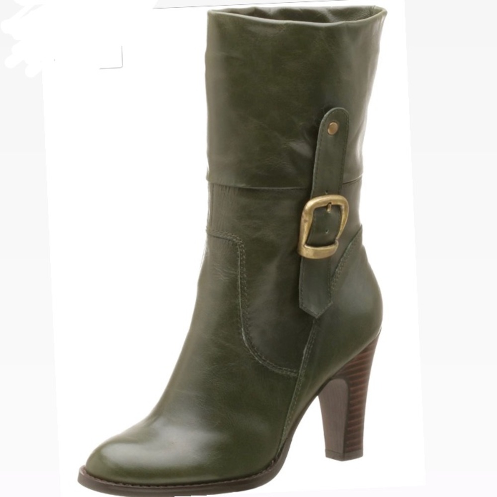 ‼️olive green mid calf boot size 8